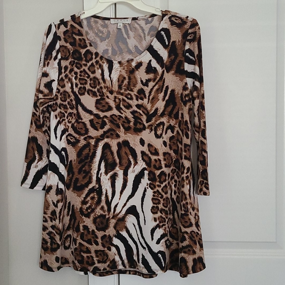 Chaus New York Animal Print top